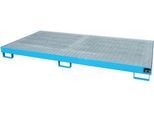 Regalwanne Typ RW/GR 2700-1, mit Gitterrost, blau RAL5012