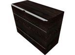 Flügeltürenschrank QUANDOS BOX, 2 Ordnerhöhen, B 800 x T 440 x H 748 mm, Mooreiche