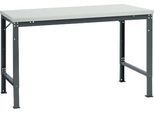 Manuflex Grundtisch UNIVERSAL Spezial, 1500 x 1000 mm, Melamin lichtgrau, anthrazit