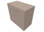 Flügeltürenschrank SOLUS PLAY, 2 OH, Griff oben, B 800 x T 440 x H 748 mm, Stone grey