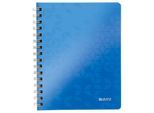 LEITZ Notizbuch WOW 4641, DIN A5, kariert, blau