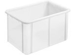 Transportbox, Euro-Norm, Volumen 60 l, bis 300 kg, stapelbar, geschlossene Wände, ohne Deckel, L 600 x B 400 x H 320 mm, HDPE, naturfarben