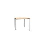Schäfer Shop Genius Schreibtisch MODENA FLEX, 4-Fuß-Rechteckrohr, einseitig, B 800 mm, Ahorn