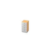 Schubladenschrank, 2 OH, B 400 x T 420 mm, Buche-Dekor/silber