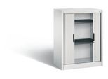 C + P Rollladenschrank Omnispace, 2 OH, abschließbar, B 800 x T 420 x H 1030 mm, Stahl/Kunststoff, lichtgrau