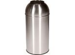 Abfallsammler Orgavente Edelstahl, Volumen 40 l, rund, ø 380 x H 740 mm, für den Innenbereich, Edelstahl