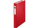 LEITZ® Ringbuch, DIN A4, 4-Ring-Mechanik, Rückenbreite 40 mm, überbreit, rot
