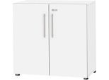 Schäfer Shop Select Schrank Start Off, 2 OH, abschließbar, B 800 x T 420 x H 788 mm, Holz, weiß/weiß
