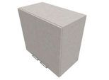 Flügeltürenschrank SOLUS PLAY, 2 OH, Griff unten, B 800 x T 440 x H 748 mm, Ceramic grey