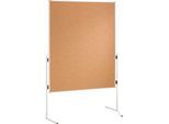 Franken Moderationstafel ECO, 1200 x 1500 mm, beidseitig, mit Rollen, braun/Kork, ECO-UMTKTR