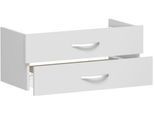 Schubladeneinsatz ALICANTE, 2 Schübe = 1 Set, B 800 x T 400 x H 384 mm, lichtgrau