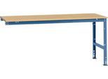 Manuflex Ansatztisch UNIVERSAL Standard, Tischplatte Multiplex, 2000x1000, brillantblau