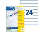 AVERY Zweckform Universal-Etiketten 3475-200, ultragrip, 70 x 36 mm, 4800 + 480 Stück
