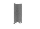 Akustik-Stellwand, V-Cut-Eckverbindung, stufenloser Winkel 0-90°, Schallabsorberklasse C, B 1000 x T 25 x H 1800 mm, Schallschutzvlies, grau-meliert