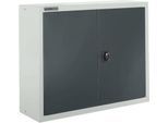 Schäfer Shop Select Aufsatzschrank MS 8408i, B 800 x T 400 x H 800 mm, 1 Boden, Stahl, lichtgrau RAL 7035/anthrazitgrau RAL 7016