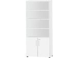 Schäfer Shop Select Kombischrank SET UP, 6 OH, B 800 x T 420 x H 2240 mm, weiß/weiß