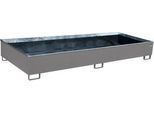 Bauer Regalwanne RW 3300-3 PE, mit PE-Einsatz, B 3262 x T 1312 x H 383 mm, bis 1000 l, Stahl lackiert, mausgrau