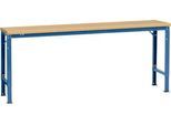 Manuflex Grundtisch UNIVERSAL Spezial, 2000 x 800 mm, Multiplex natur, brillantblau