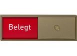 Schiebeschild Frei-Belegt für Türschild Lyon, selbstklebend, B 150 x H 50 mm, bronze