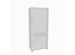 Querrollladenschrank, zweiteilig, B 800 mm, 5 OH, weiß