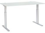 Schäfer Shop Select Komplettset Schreibtisch und Rollcontainer ERGO-T, einstufig höhenverstellbar, Tisch B 1600 mm, lichtgrau