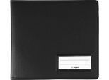 Einband für Formularbücher Sigel EF610, A6 Querformat, Stifteschlaufe, Einstecktaschen, ohne Inhalt, PU, schwarz