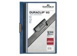 Durable Klemmmappen Duraclip, DIN A4, Kunststoff, mit Clip, dunkelblau