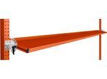 Manuflex Neigbare Ablagekonsole, für Reihe Universal oder Profi, Nutztiefe 345 mm, für Tischbreite 2000 mm, rotorange