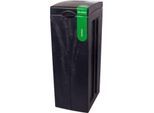 BonTon Abfalltrennsystem Bio-Abfall, 70 Liter, recyceltes Polypropylen, einzigartiges Design, B 280 x T 430 x H 771 mm, grau/grün