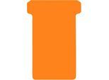 T-Steckkarten, Format 2, B 48 x H 85 mm, für Plantafelelemente 63/48 mm, beschriftbar, FSC®-zertifiziertes Papier, orange, 100 Stück