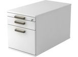 Rollcontainer TOPAS LINE, 1 Schub,1 Hängeregistraturauszug, 1 Utensilienauszug, T 800, weiß/weiß