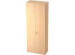 Schrank TOPAS LINE, Akten/Garderobenschrank, 6 Ordnerhöhen, B 800 mm, Ahorn-Dekor