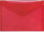 FolderSys Dokumententasche, DIN A5 quer, Druckknopfverschluss, PP, rot transparent