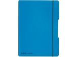 Herlitz Notizbuch my.book, Format DIN A5, Kunststoff, 40 karierte Blätter, blau