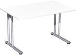 Schreibtisch PALENQUE, C-Fuß, Rechteck, B 1200 x T 800 x H 720 mm, weiß