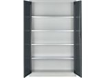 Schäfer Shop Select Materialschrank MSI 2512 S, B 1200 x T 500 x H 1935 mm, lichtgrau/anthrazitgrau