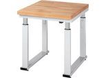 Arbeitstisch Serie adlatus 600, 750 x 900 x 740-1140 mm, Buche-Massiv-Platte