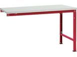 Manuflex Ansatztisch UNIVERSAL Spezial, Tischplatte Melamin, 1500x1000, rubinrot