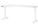 Schreibtisch Porto, elektrisch höhenverstellbar, T-Fuß, B 1800 x T 800 x H 720-1200 mm, weiß/weiß + Memory-USB-Panel