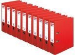 herlitz Ordner maX.file protect plus, DIN A4, Rückenbreite 80 mm, 10 Stück, rot