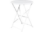 Outdoor-Klapptisch meet by Paperflow EDEN, rund, Ø 600 x H 730 mm, Stahl verzinkt, weiß-weiß