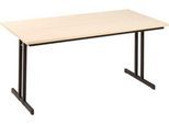 Klapptisch TR, B 1600 x T 700 x H 720 mm, Ahorn-Dekor/schwarz