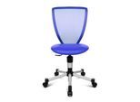 Topstar Kinderdrehstuhl Titan Junior, ohne Armlehnen, Muldensitz, Netzrücken, blau/alusilber