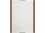 moedel Wandschild LMH, DIN A4, Hochformat, Holzrahmen mit Kappen, Klebe- oder Schraubmontage, B 222 x H 297 mm, silber/Nussbaum
