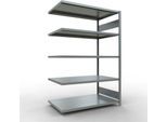 SCHULTE Lagertechnik Fachbodenregal - Stecksystem MULTIplus 250 Anbauregal - 2000x1300x800 mm, Typ 250 kg