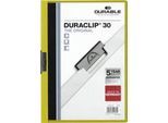 Durable Klemmmappe Duraclip, DIN A4, Kunststoff, mit Clip, grün