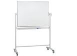 Mobile Drehtafel Franken, Querformat, 360° schwenkbar, mit Stativ, B 1200 x H 900 mm, emailliert weiß