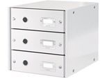 LEITZ® 3 Schubladen Click + Store, hoch, weiß