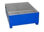 IBC-Auffangwanne CEMO GS1a, Stahl, 1000 l Auffangvolumen, lackiert, mit Abfüllfläche, L 1600 x B 1260 x H 670 mm
