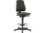Drehstuhl All-In-One 9631, Aufstiegshilfe und Gleitern, Kunstleder, Skai schwarz